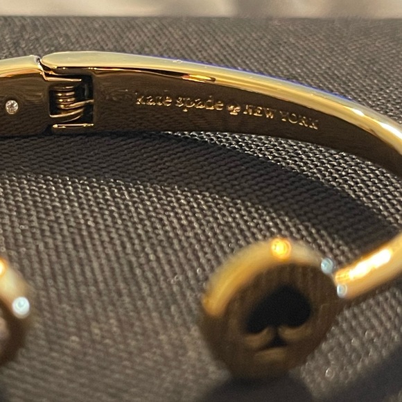 Kate Spade Hinged Bracelet with Spade and Jewel - Picture 2 of 3